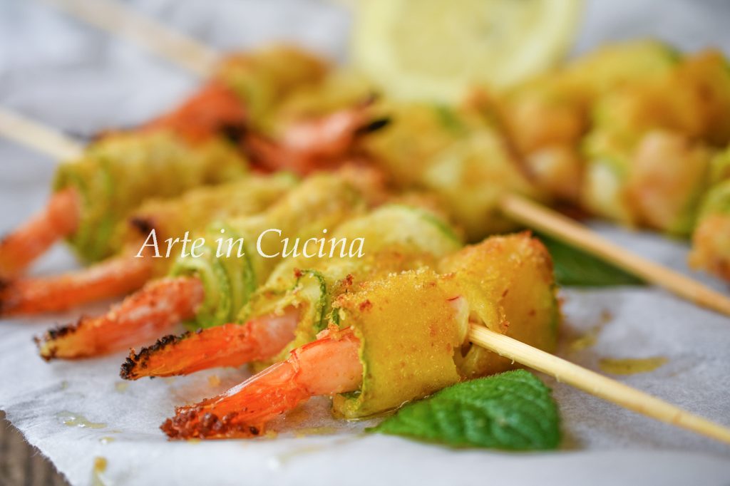 Shrimp and zucchini skewers easy light recipe
