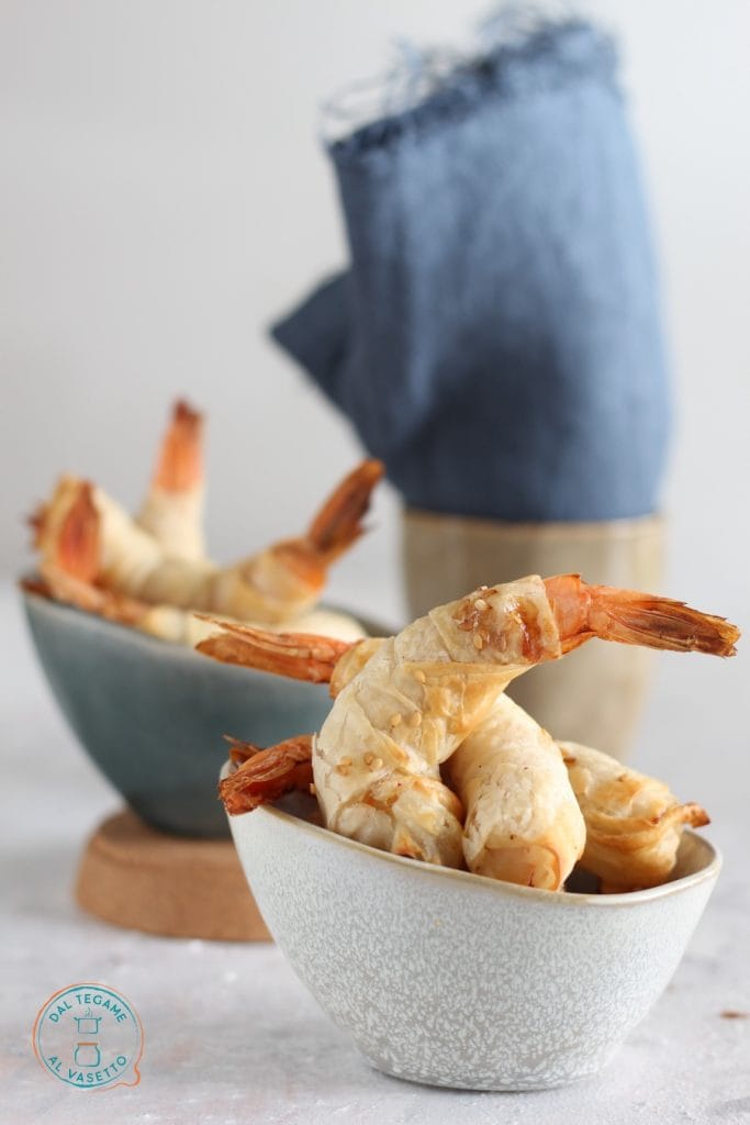 shrimp with phyllo dough in air fryer