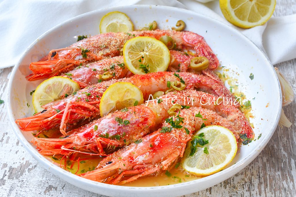 Sicilian-style baked prawns
