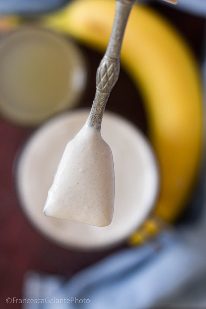 Iced Banana and Almond Milk Smoothie