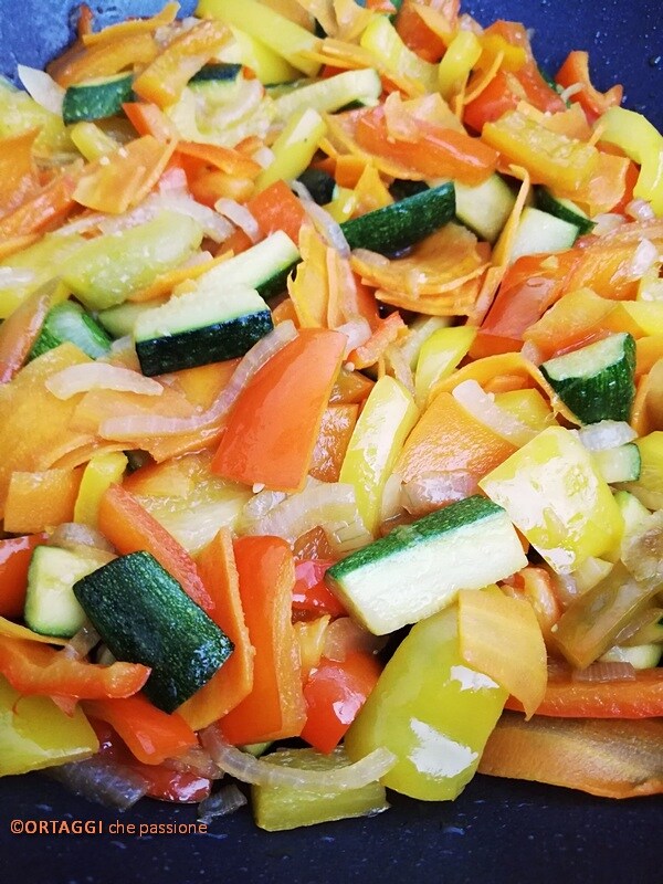 soba noodles with vegetables - stir-fried vegetables