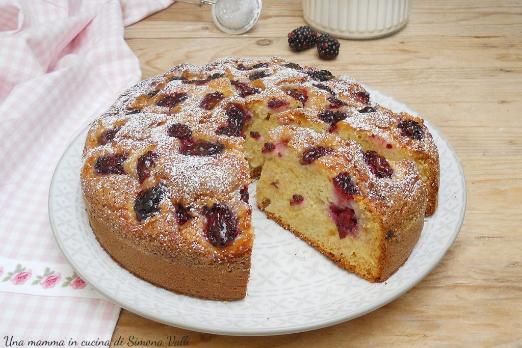 soft blackberry cake horizontal