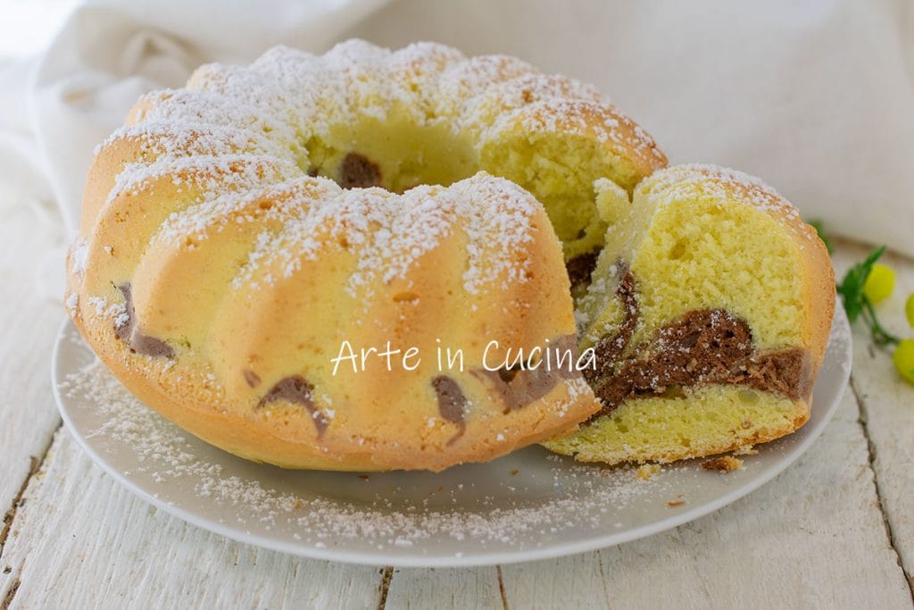 Soft and Light Two-Tone Bundt Cake
