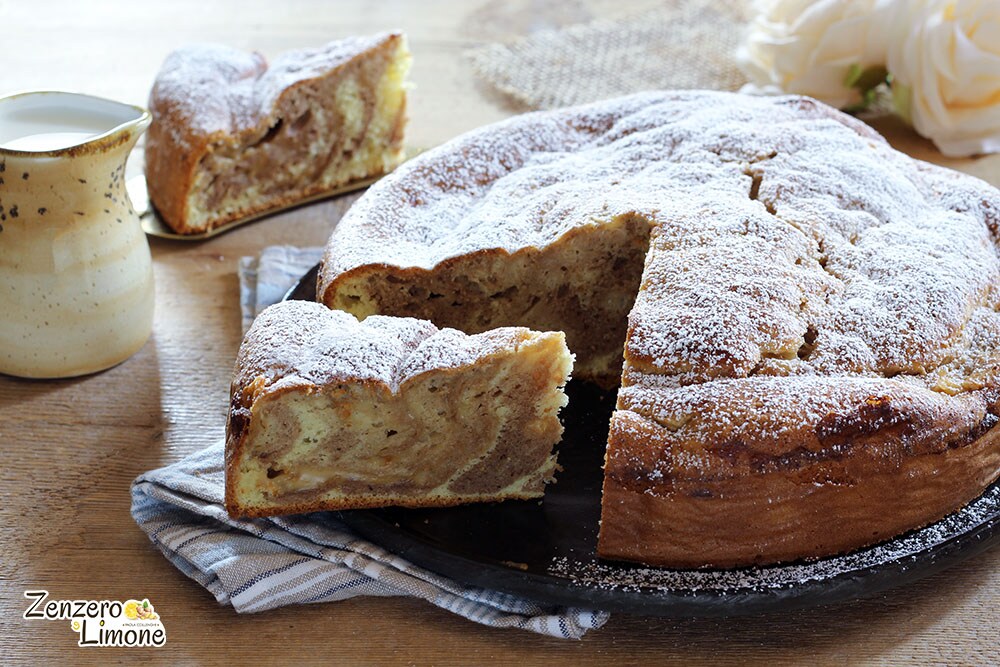 soft marbled cake