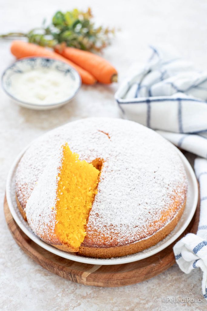 soft carrot and coconut cake