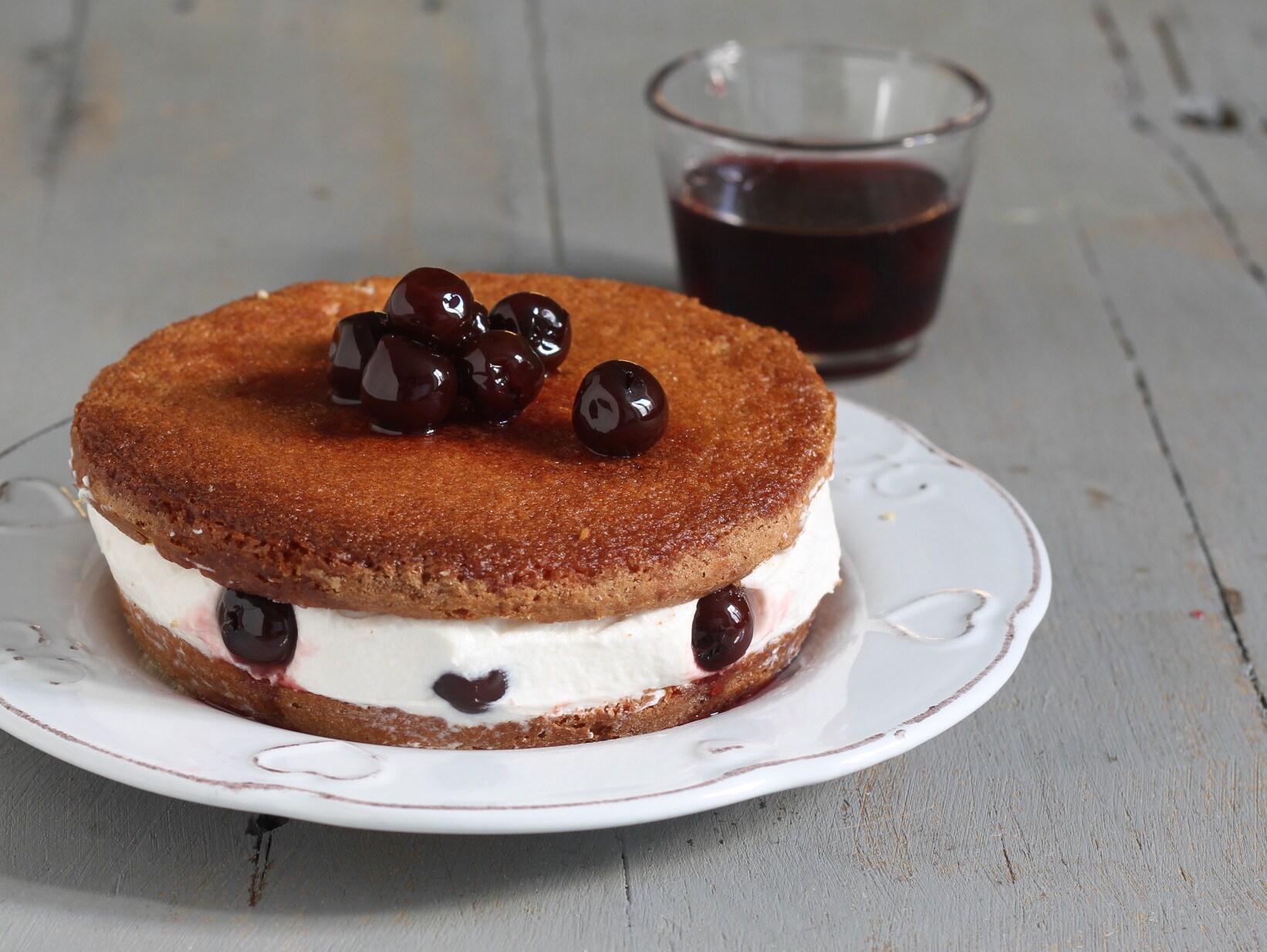 Cake with Ricotta and Sour Cherries
