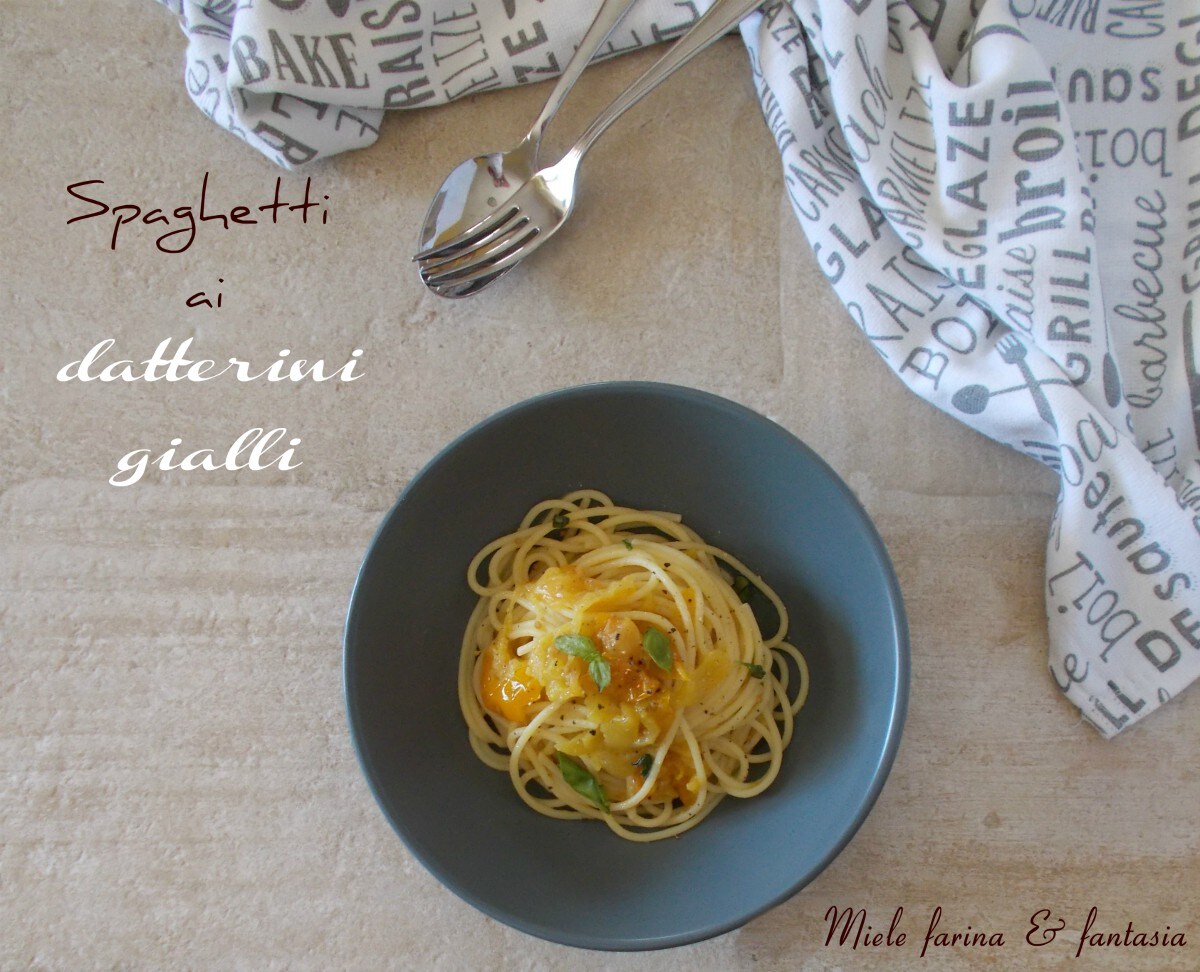 Spaghetti with Yellow Cherry Tomatoes