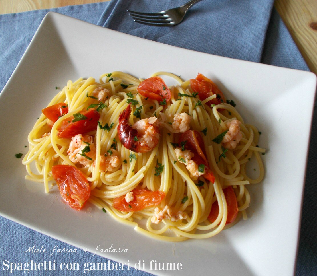 Spaghetti with Crayfish Sauce