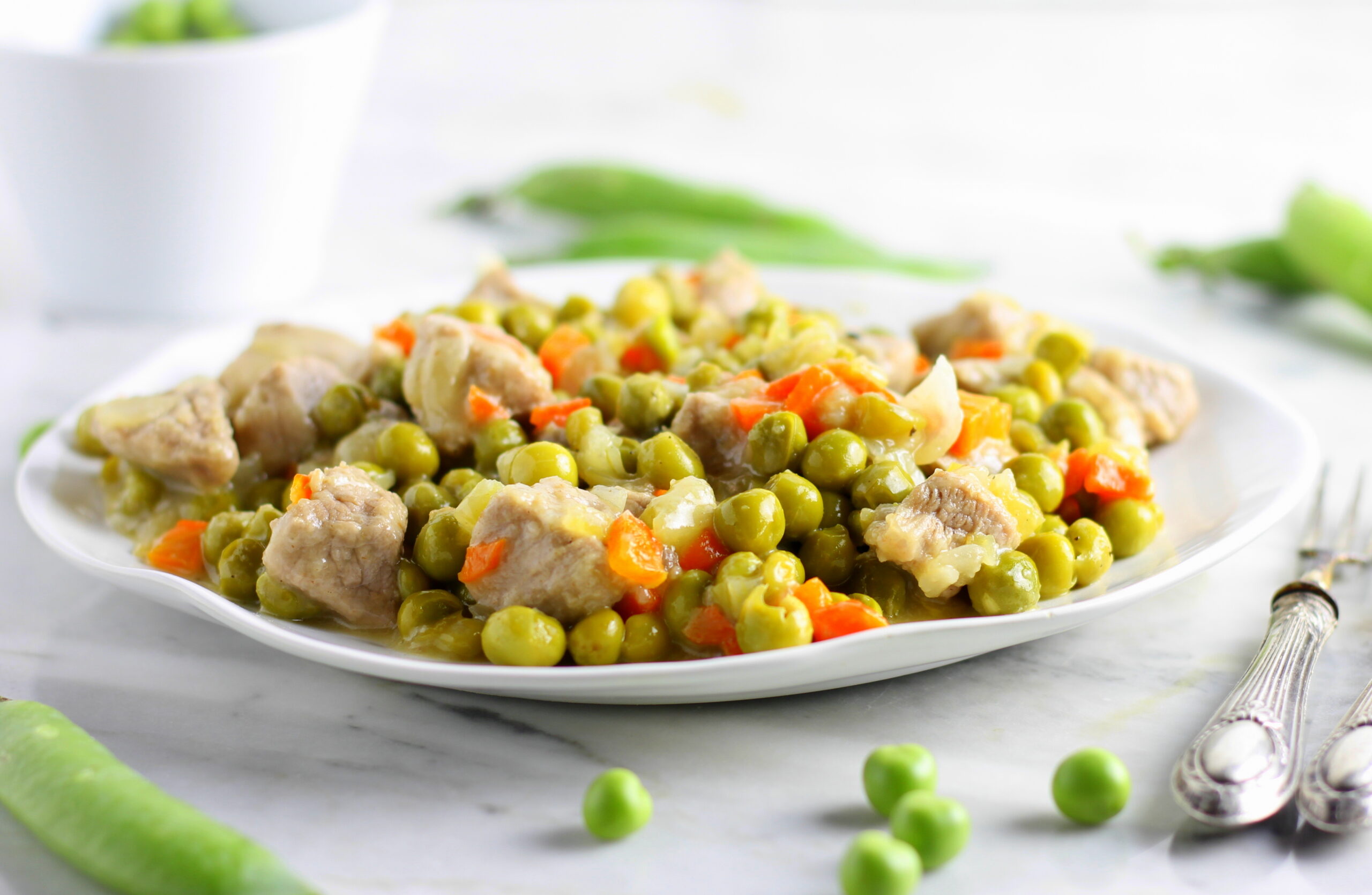 Pressure Cooker Veal Stew with Peas