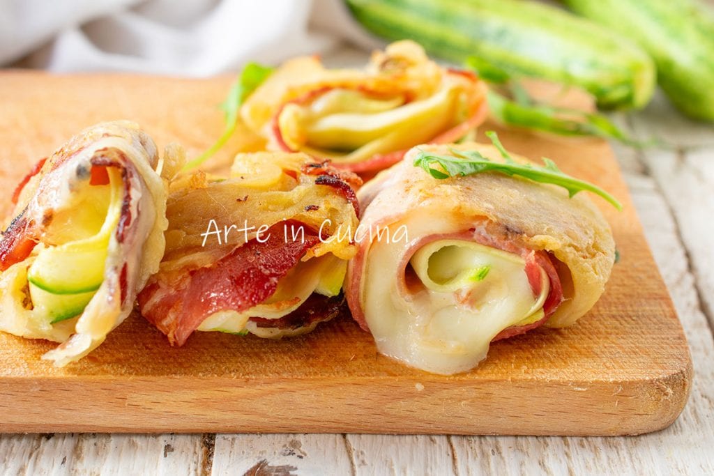 SPECK and ZUCCHINI ROLLS in PAN