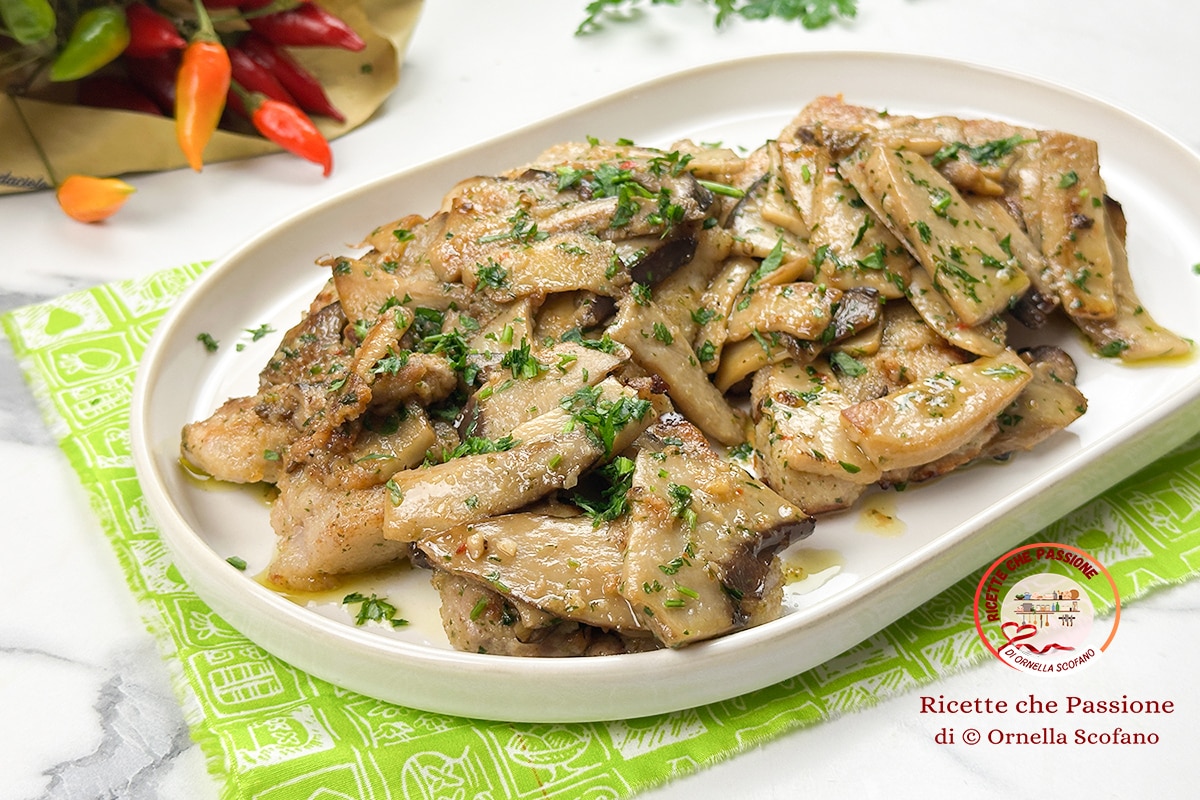 Tender and Tasty Steak with Cardoncelli Mushrooms