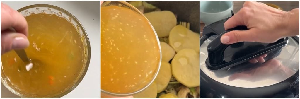 Gratinated Artichokes and Potatoes in Instant Pot