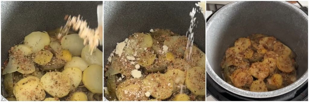 Gratinated Artichokes and Potatoes in Instant Pot
