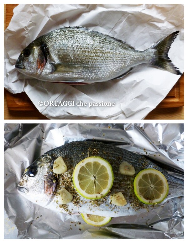 step-by-step recipe BAKED SEA BREAM