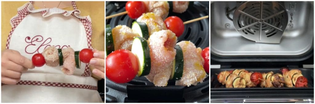 Chicken Roll Skewers