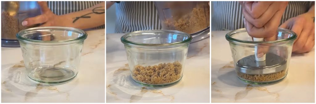 Dessert with Cream and Cookies in Jar Baking