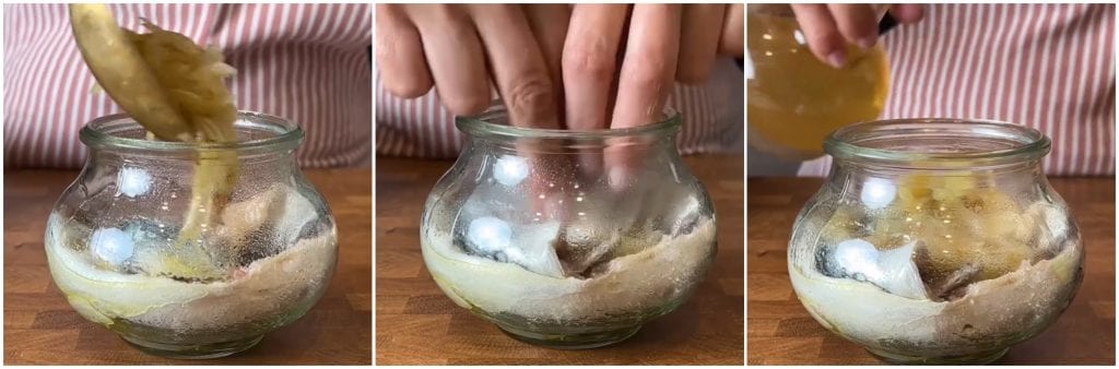 Mackerel with Onions in Jar Cooking