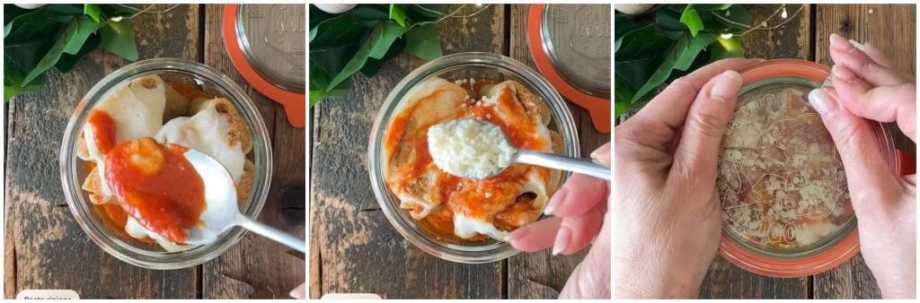 Stuffed Pasta in Jar Cooking