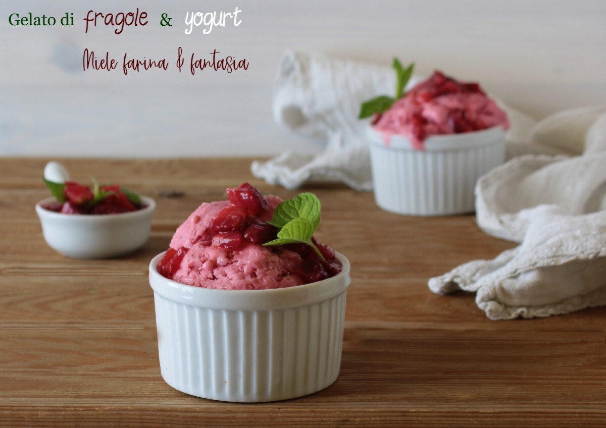 Strawberry Yogurt Ice Cream Without Ice Cream Maker