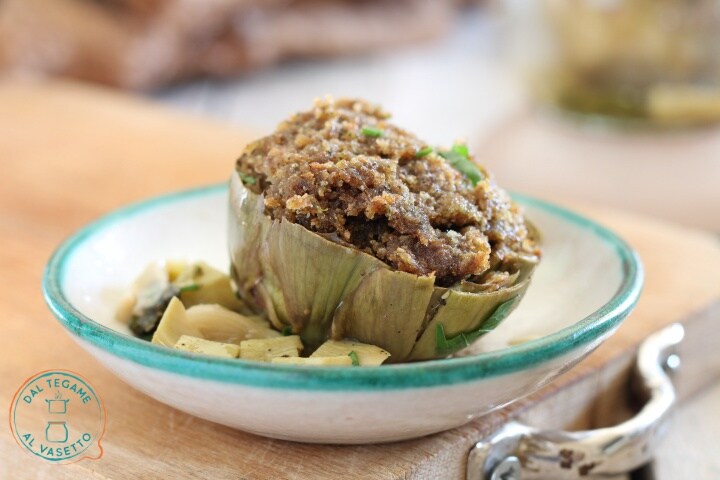 Stuffed Artichokes in Jar Cooking