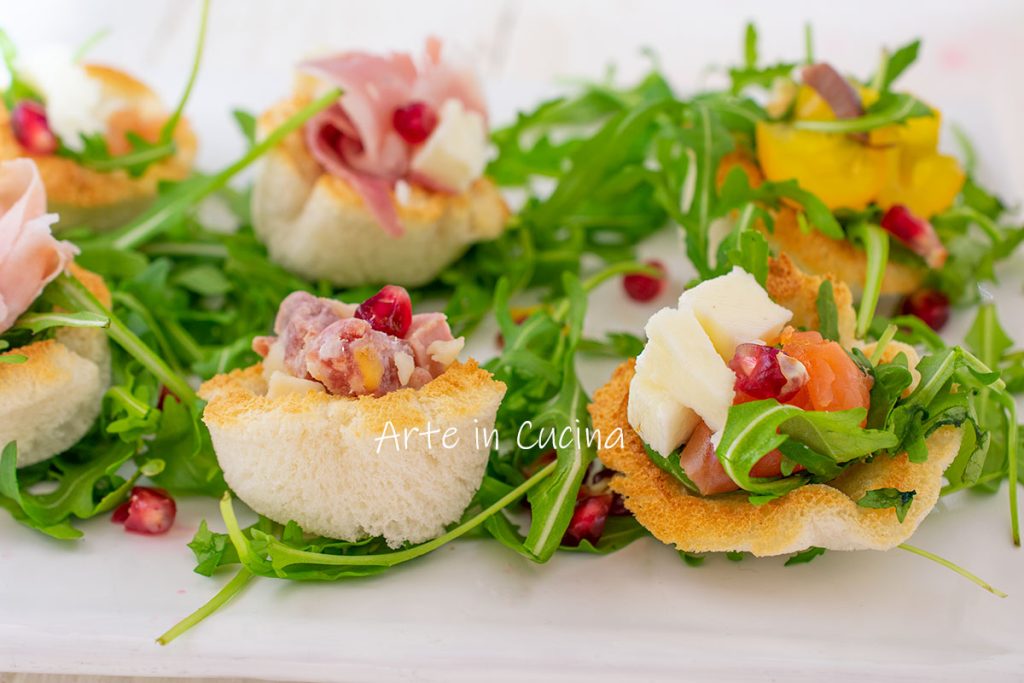 Stuffed baskets New Year's Eve appetizer