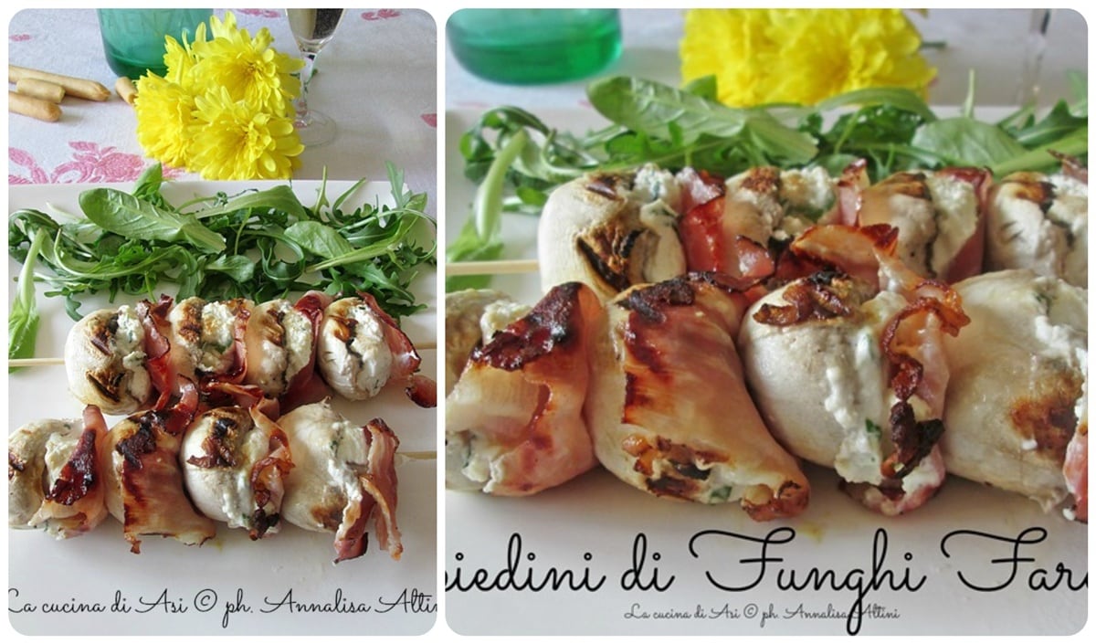 Stuffed Mushroom Skewers Side Dish Recipe