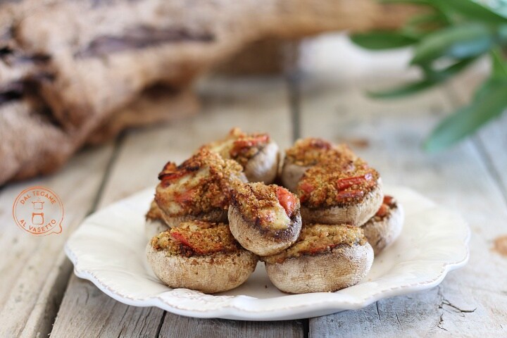 Air Fryer Stuffed Mushrooms