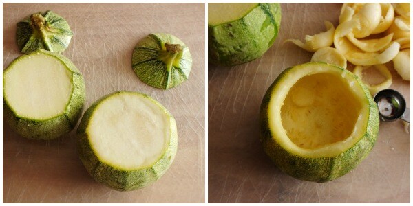 stuffed round zucchini - step 1