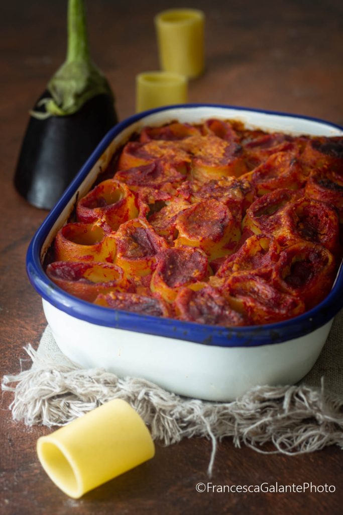 Stuffed Schiaffoni Pasta with Eggplants
