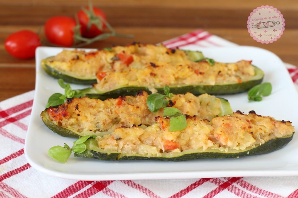 stuffed zucchini with tuna