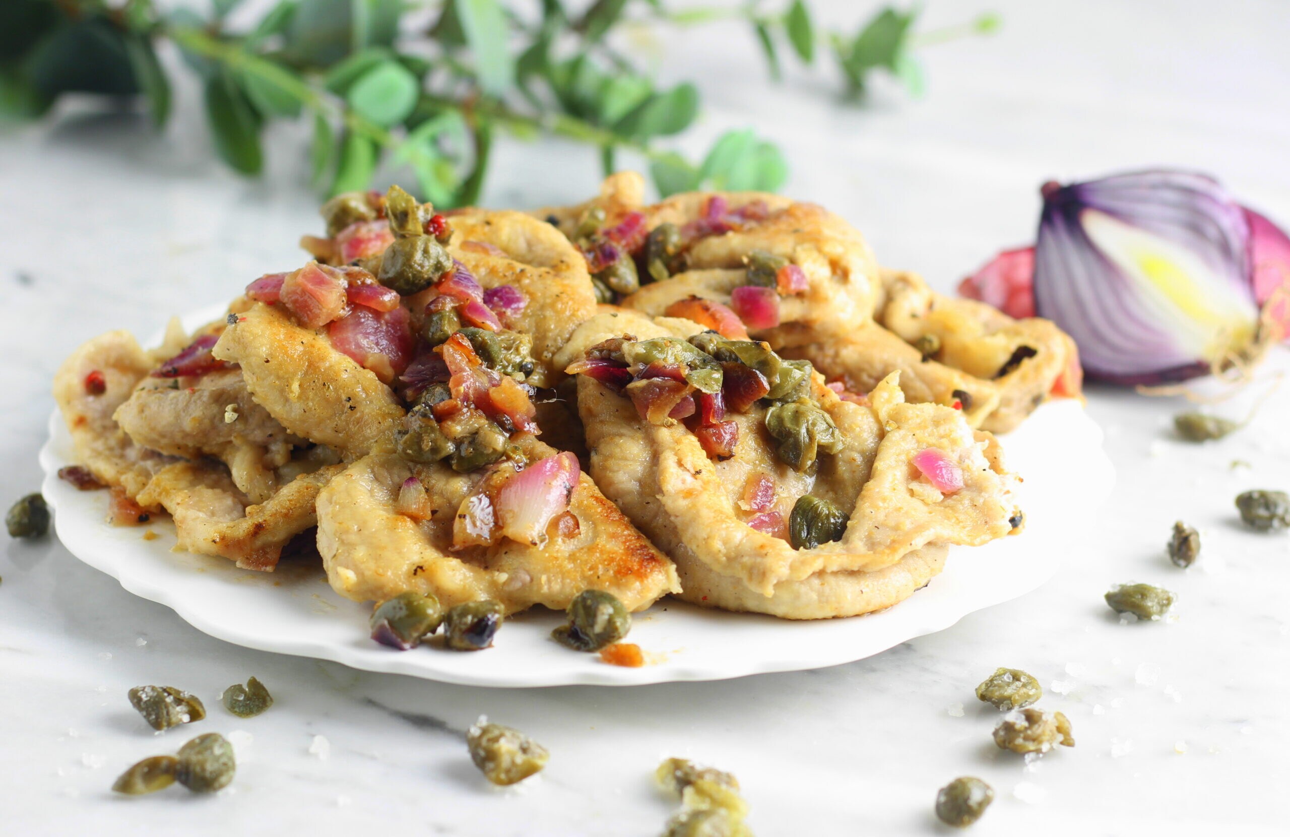 Pork Slices with Capers