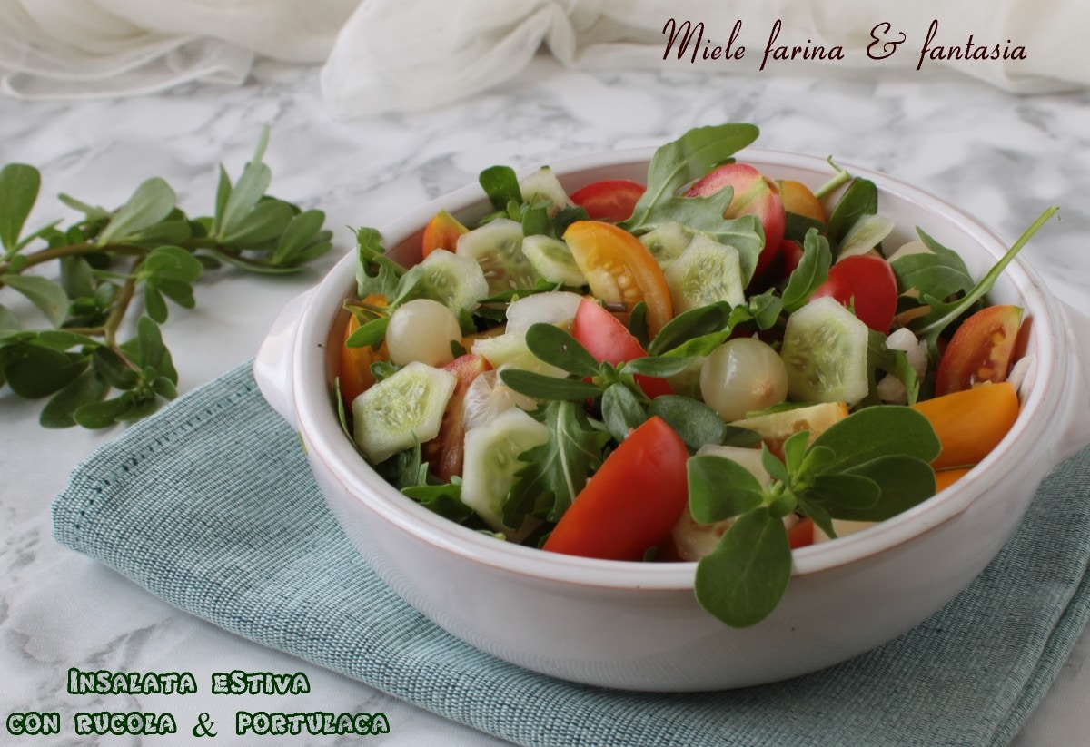 Summer Salad with Purslane and Arugula