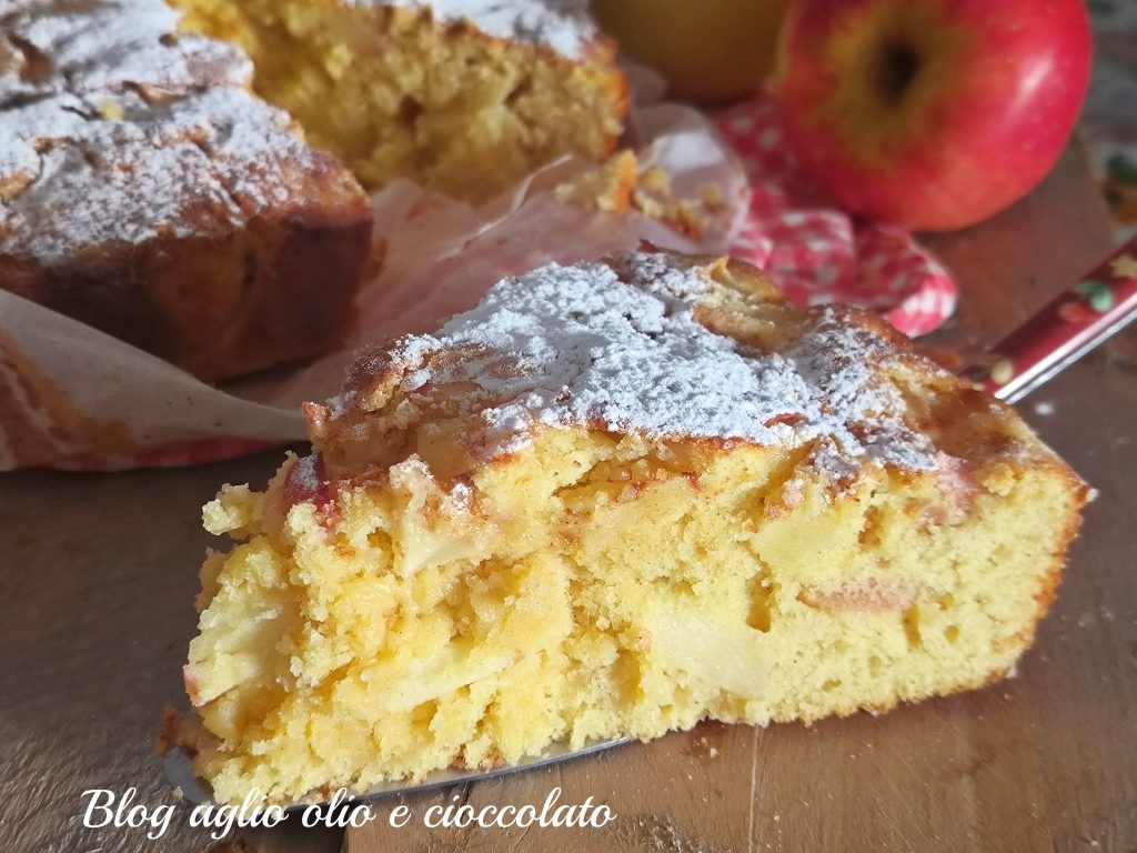 super soft apple cake with cream and milk