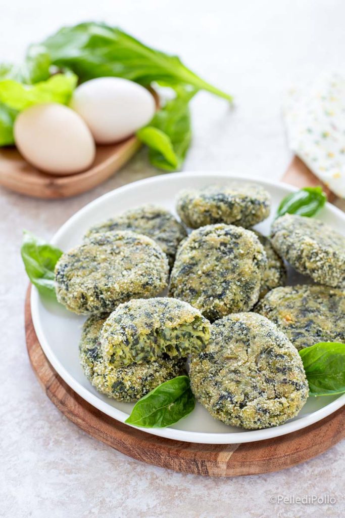 Swiss chard and potato meatballs baked