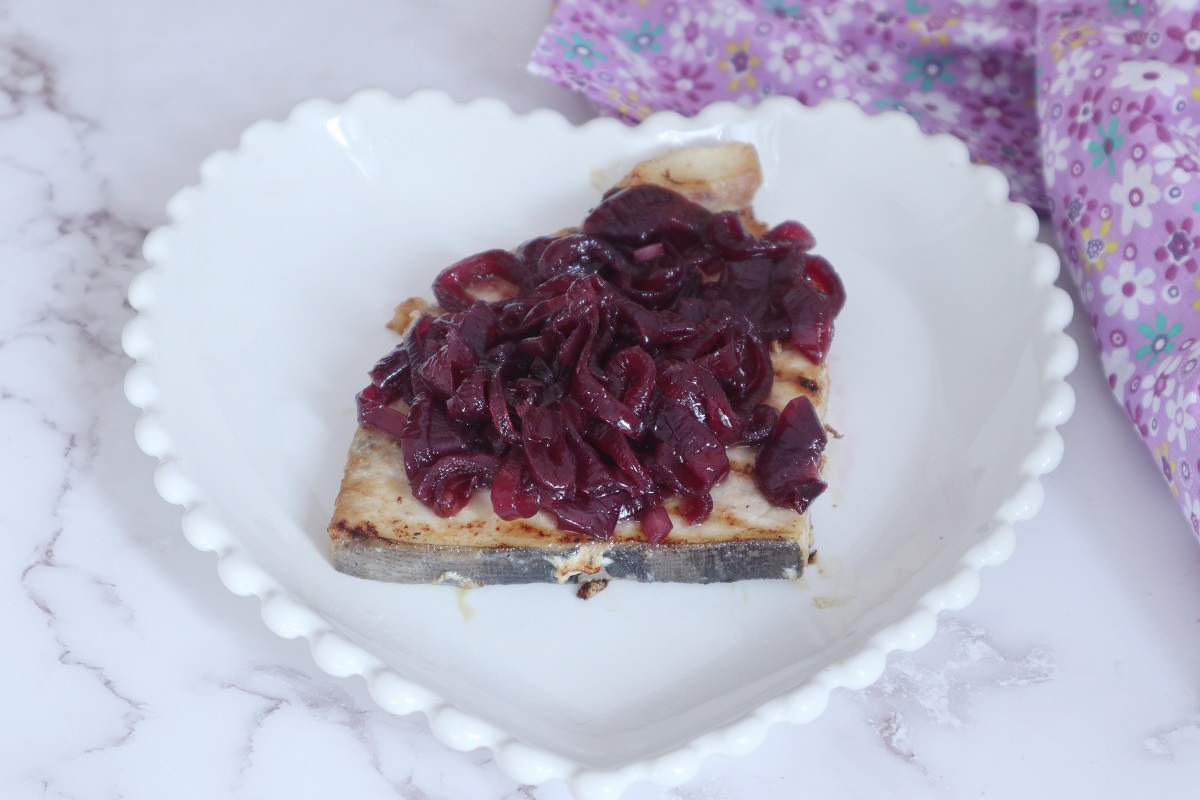 Swordfish with Caramelized Onions