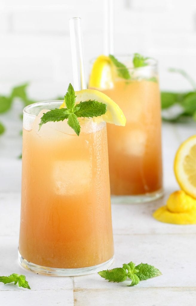 Homemade Peach Green Tea