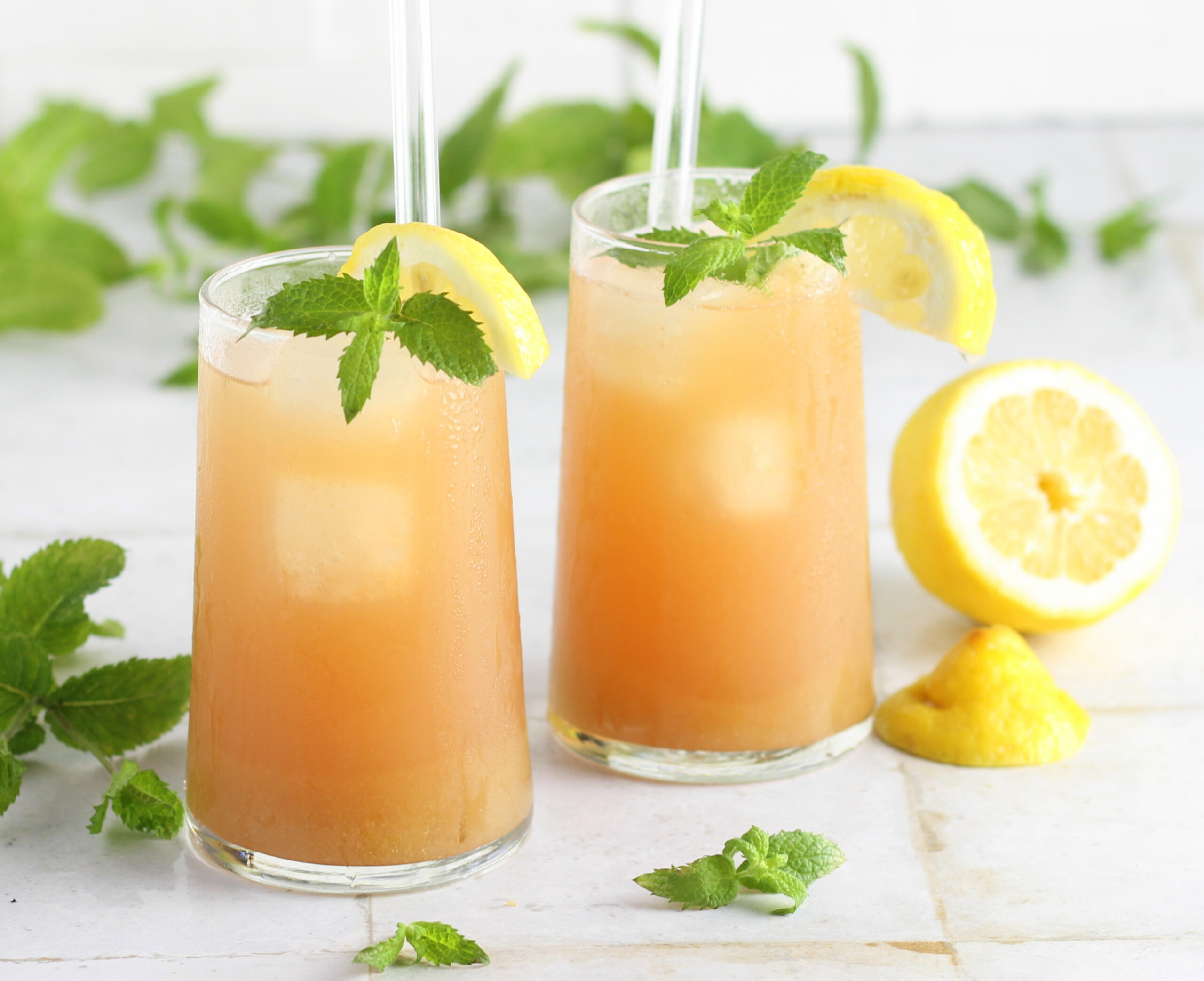 Homemade Peach Green Tea