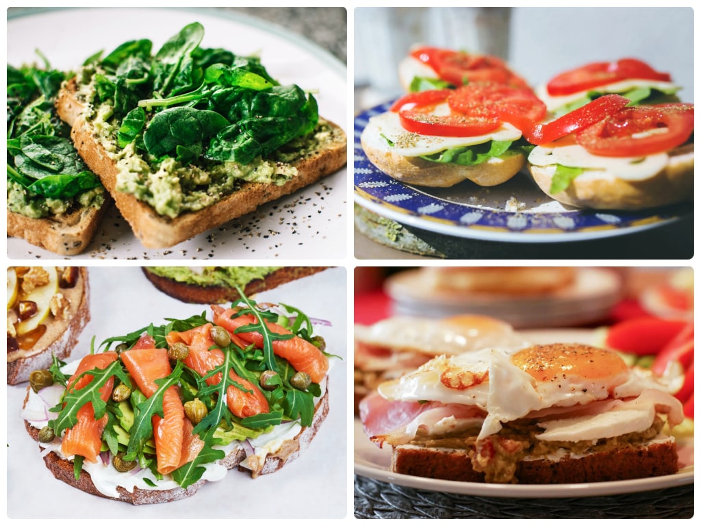 toasted bread for savory breakfast - savory version