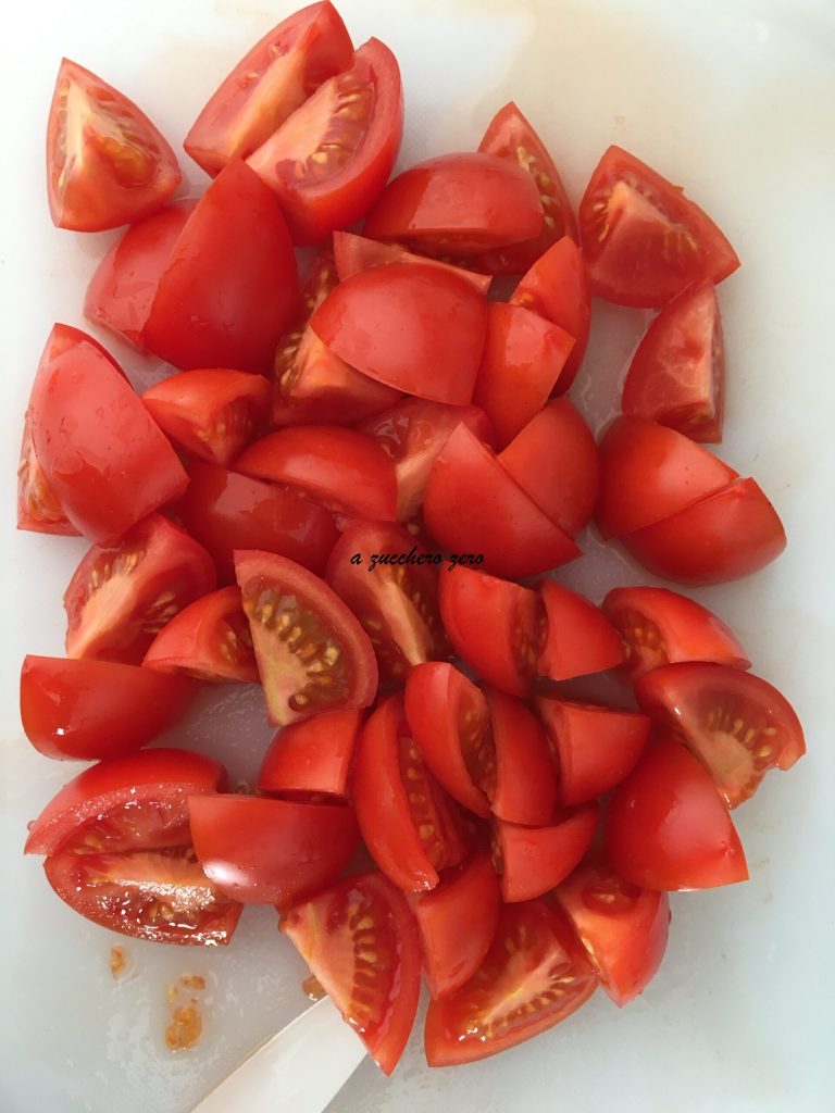 tomatoes cut in half or into quarters