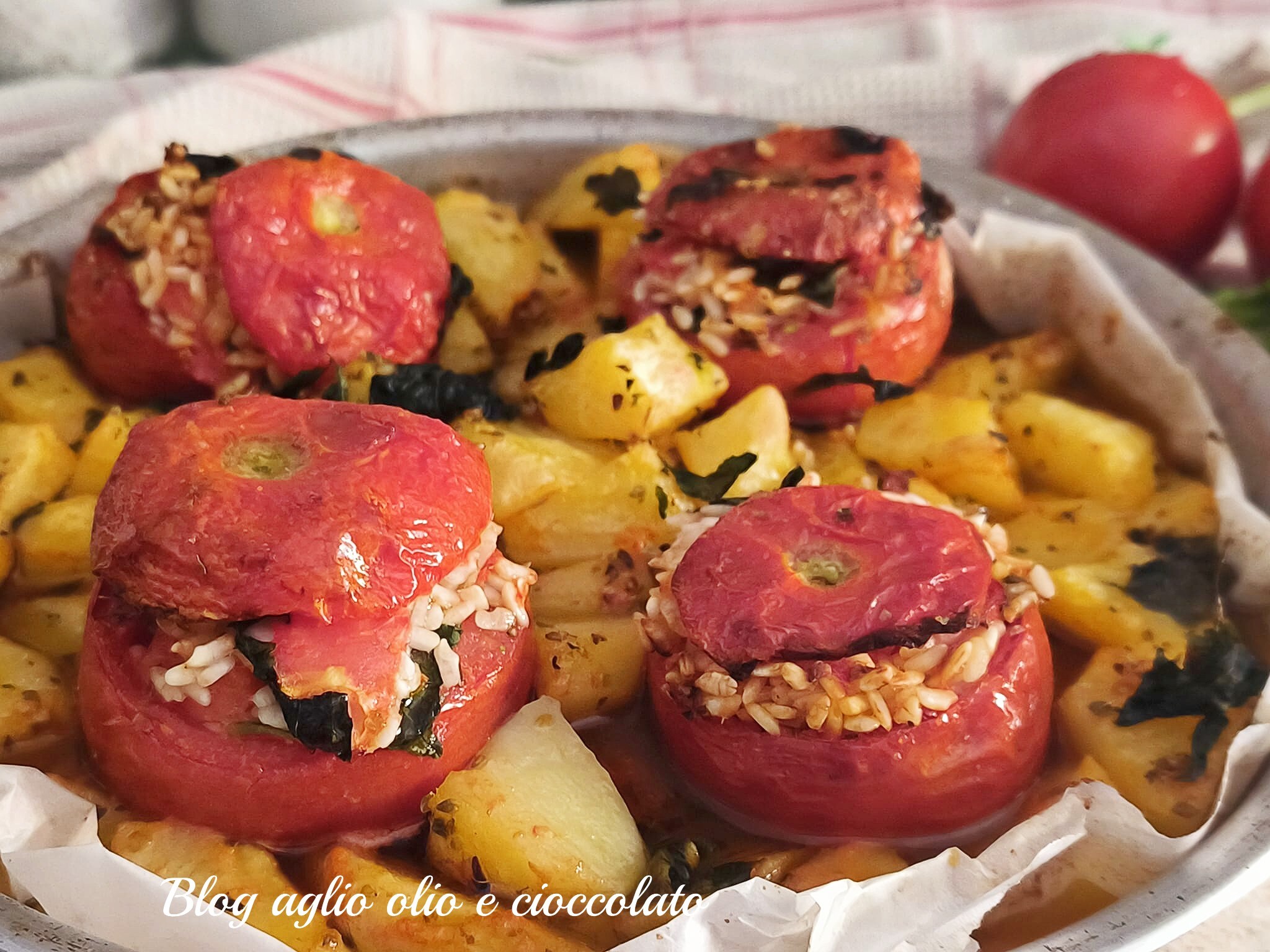 AIR FRYER TOMATOES WITH RICE RECIPE