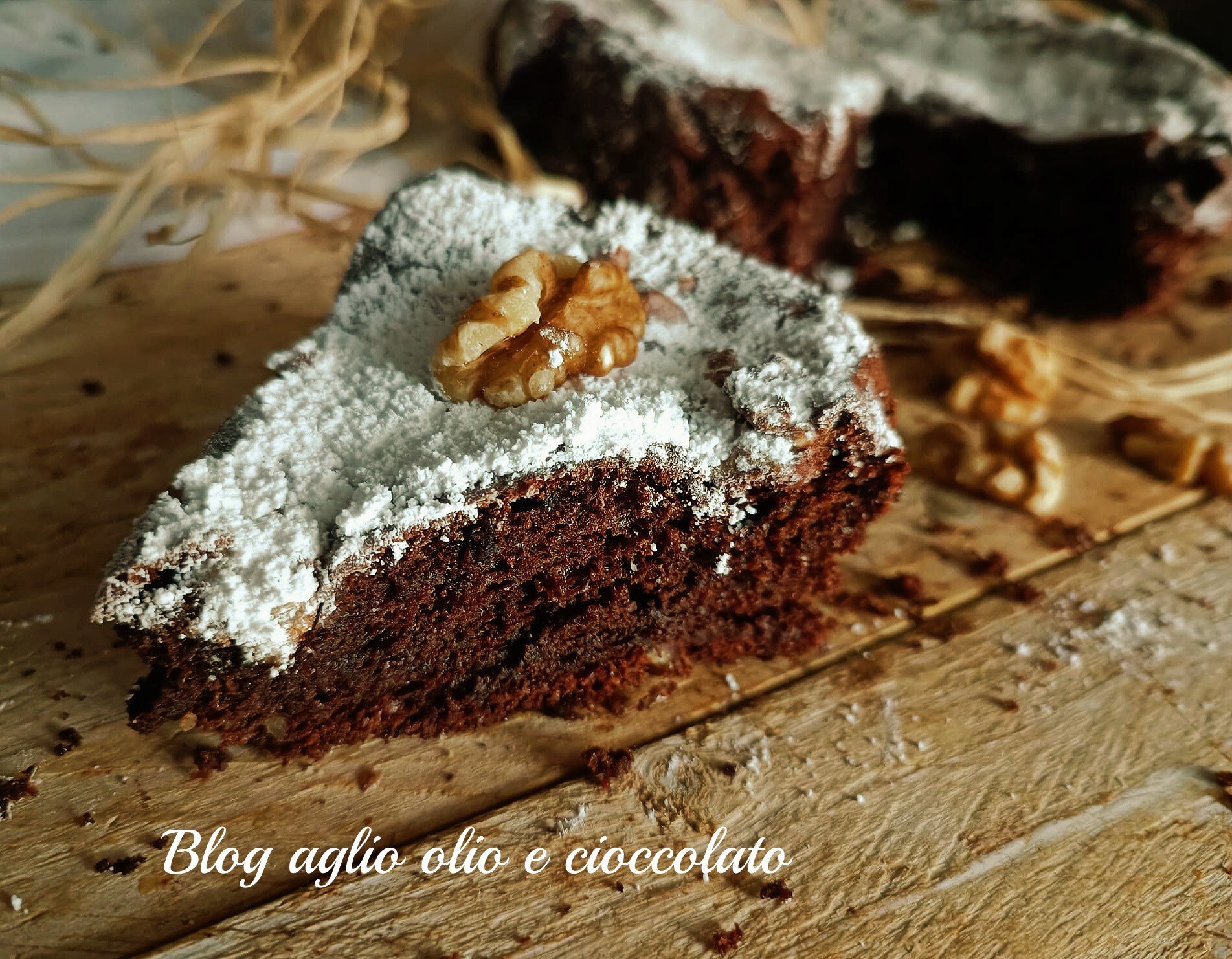TWO-INGREDIENT CHOCOLATE CAKE WITH WALNUTS