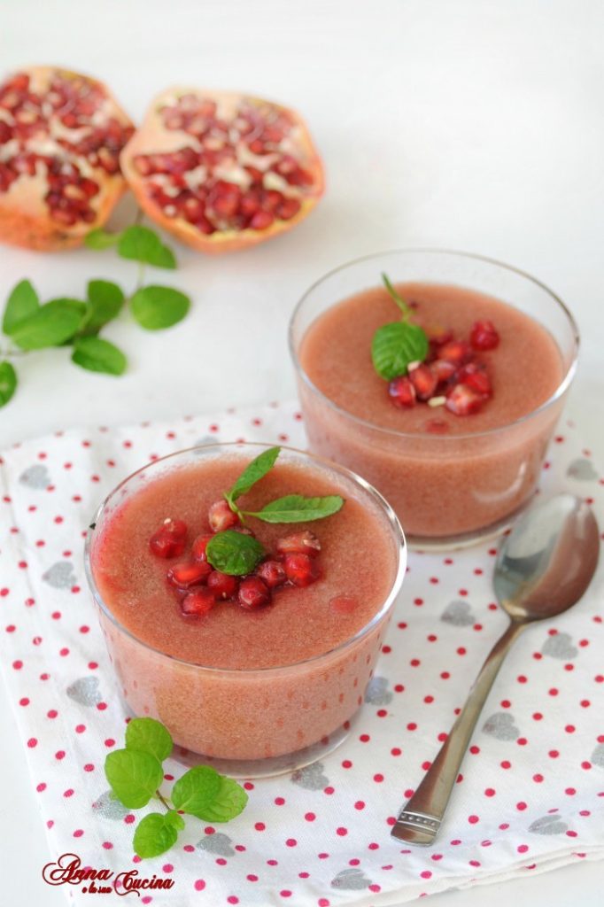 Panna cotta with pomegranate