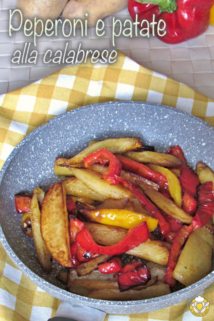 v_ Calabrian peppers and potatoes side dish original recipe pipi e patati in pan summer side dish il chicco di mais