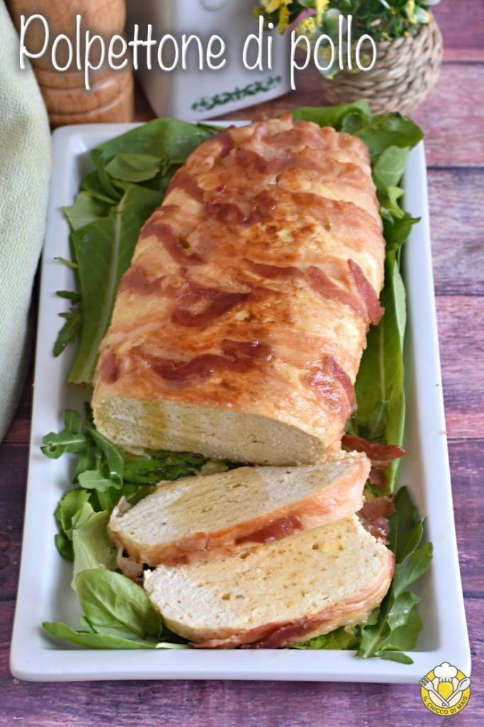 v_ chicken meatloaf wrapped in bacon cooked in a pan delicious recipe il chicco di mais