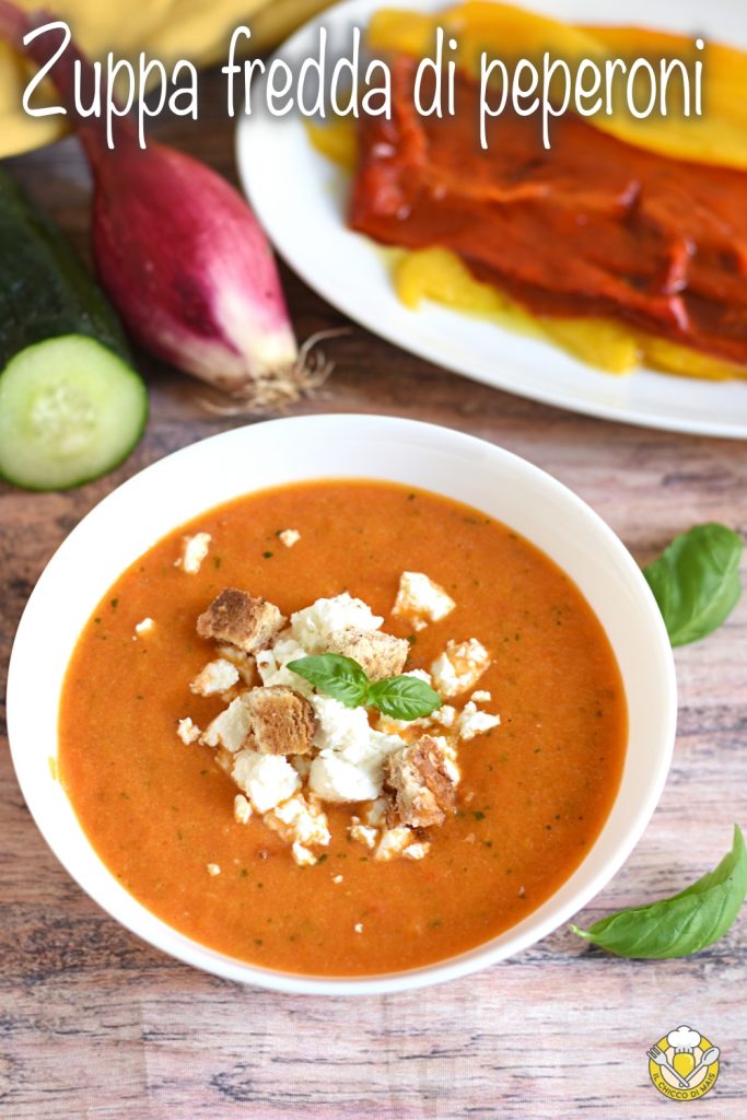 v_ cold pepper soup with feta recipe summer soup pepper gazpacho first detail the chicco di mais