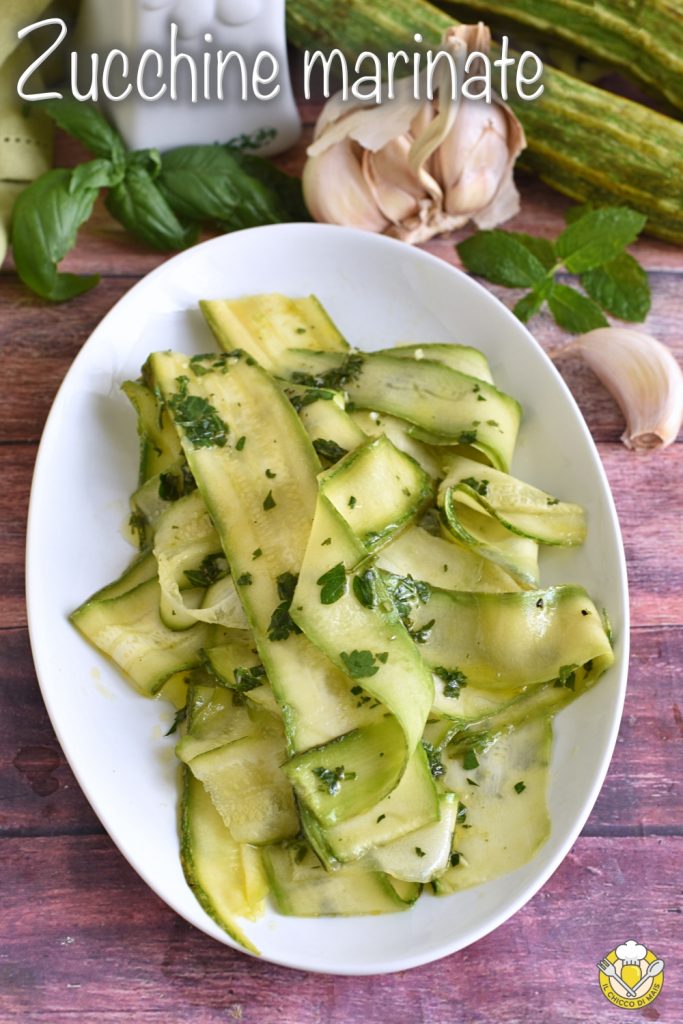 v_ marinated raw zucchini carpaccio with lemon or vinegar quick light summery delicious with herbs il chicco di mais