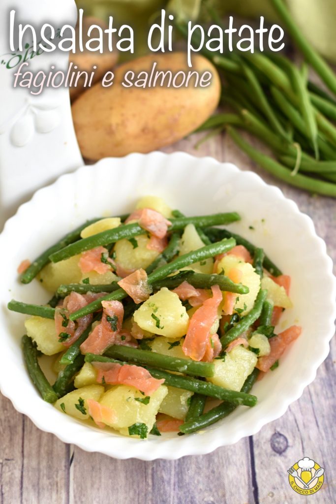 v_ potato green bean smoked salmon salad summer recipe cold dish tasty healthy fast the chicco di mais