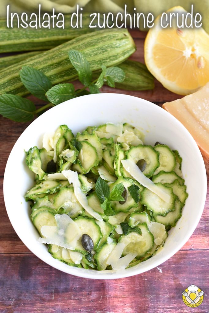 v_ raw zucchini salad with lemon and grana light summer recipe cold dish marinated zucchini il chicco di mais