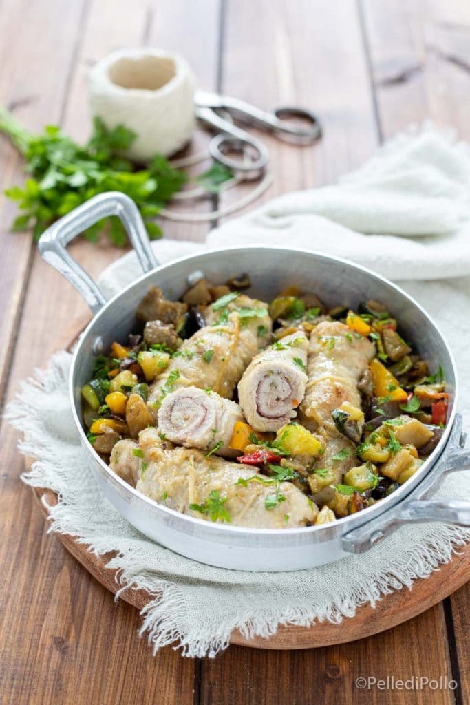 veal rolls with vegetables