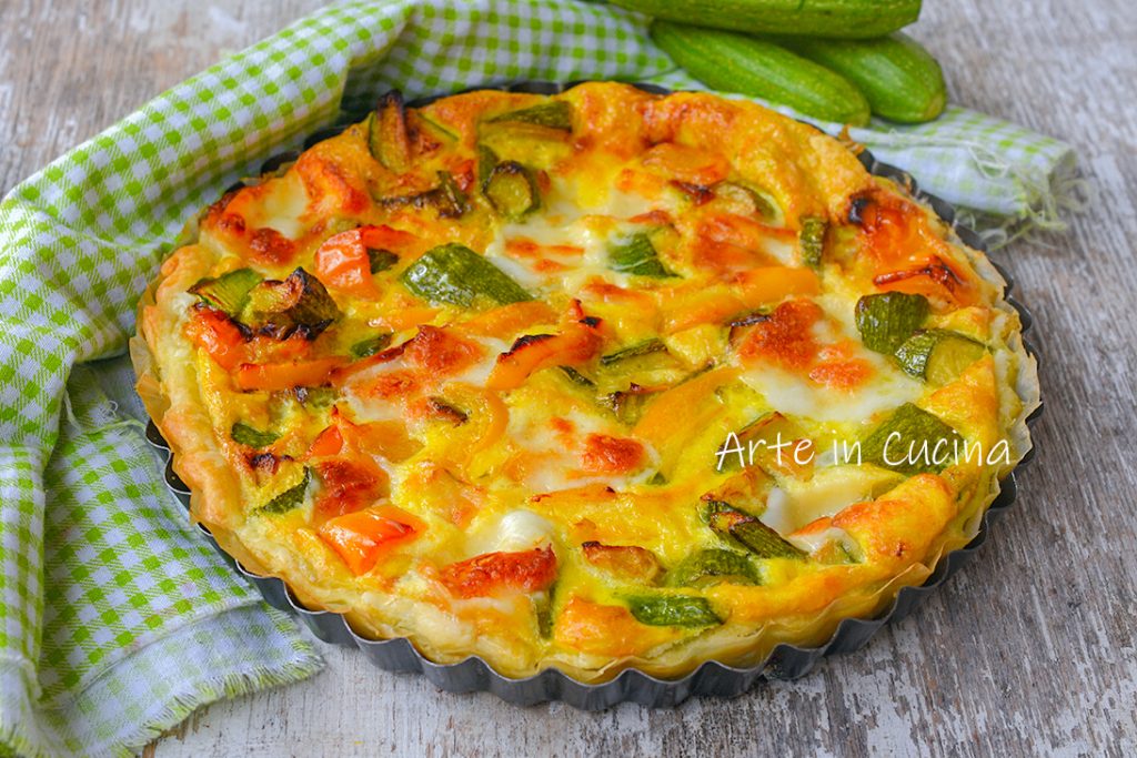 Vegetable quiche savory tart